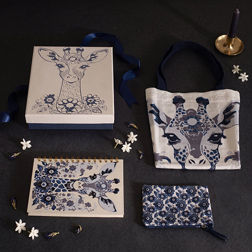 The Wanderlust Essential Gift  ( Tote Bag , Pouch & Note Book )