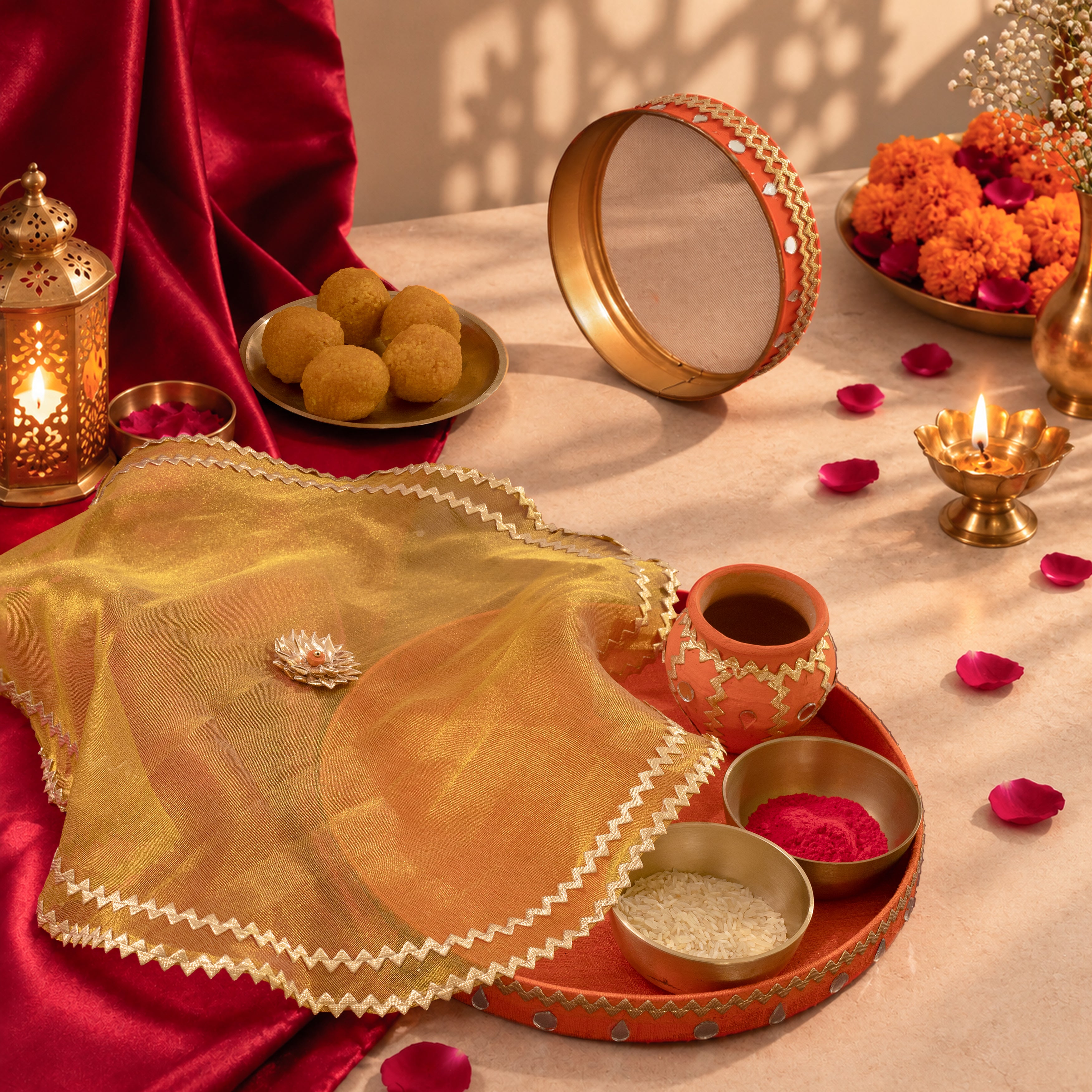 Kesari Karwachauth Thali Set