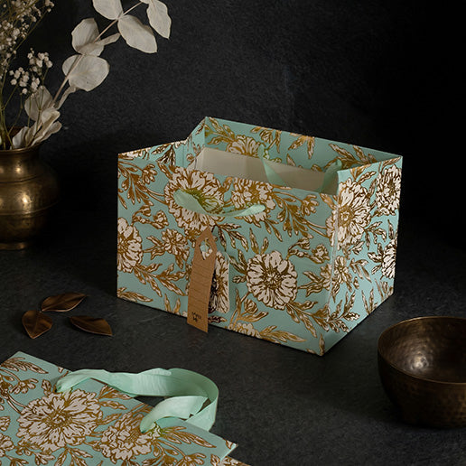 Botanical Small Broad Base Gift Bag (Set of 2)