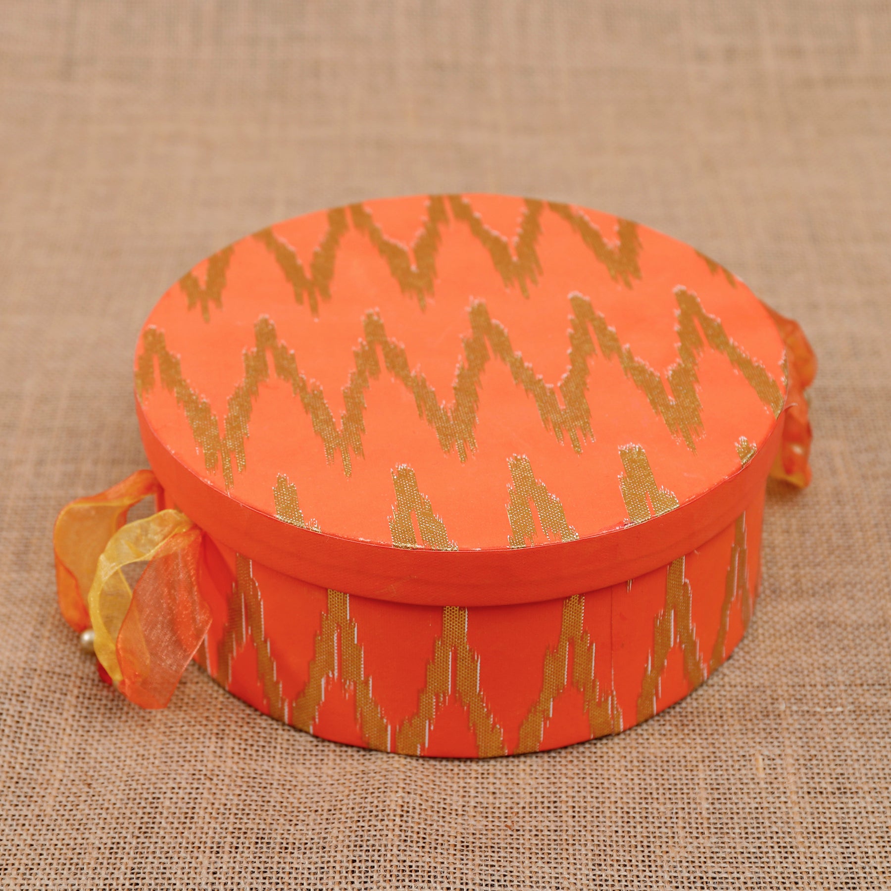 Ikat Round Gift Box