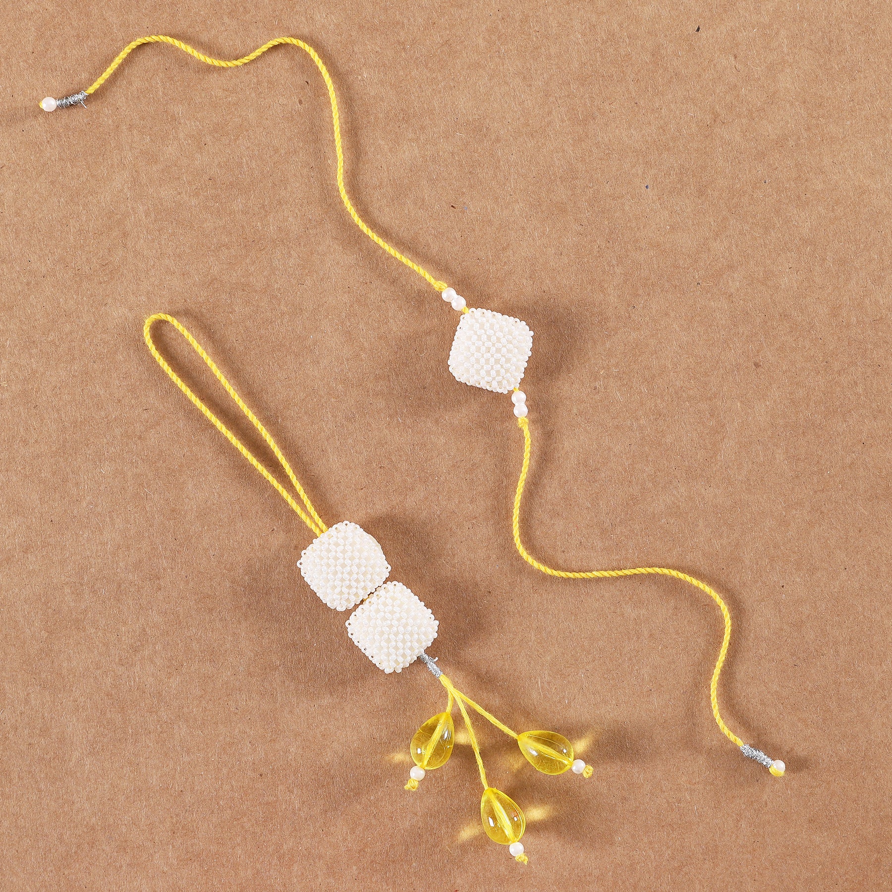 Square Pearls Rakhi and Lumba