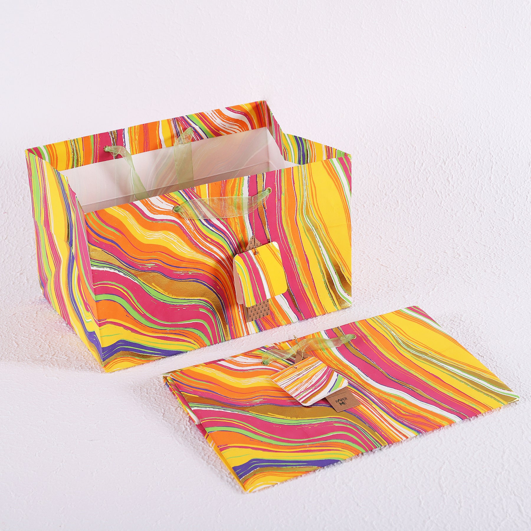 Leheriya Large Broad Base Bag (Set of 2)