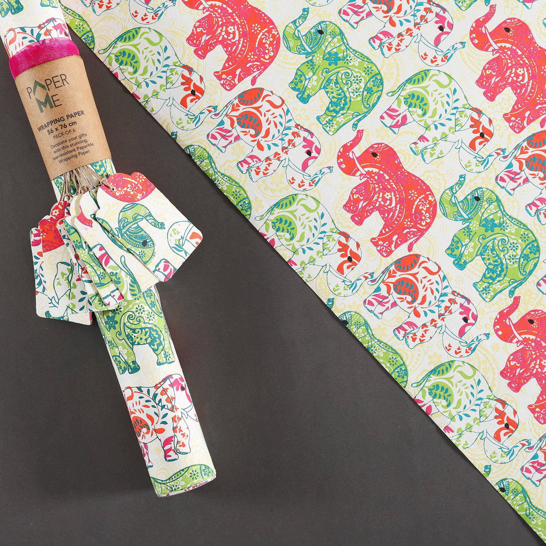 Elephant Gift Wrap (Set of 6)