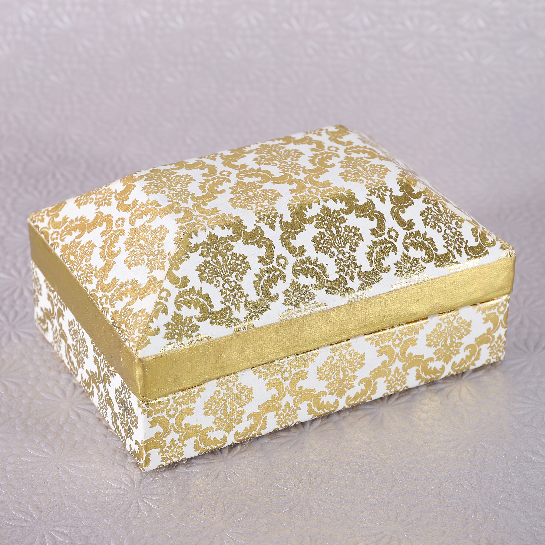 Damask Pyramid Shaped Box