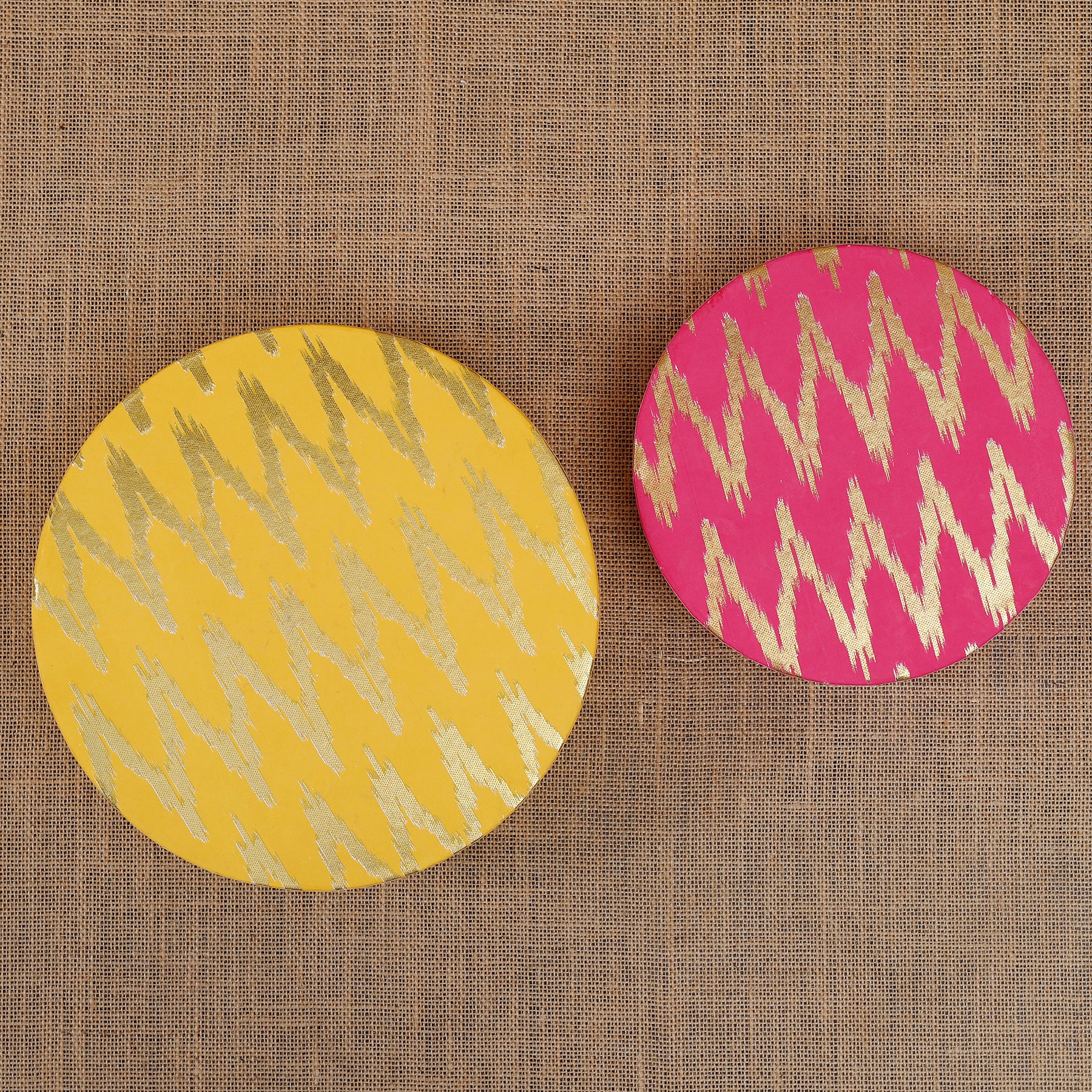Ikat Round Gift Box (Set of 2)