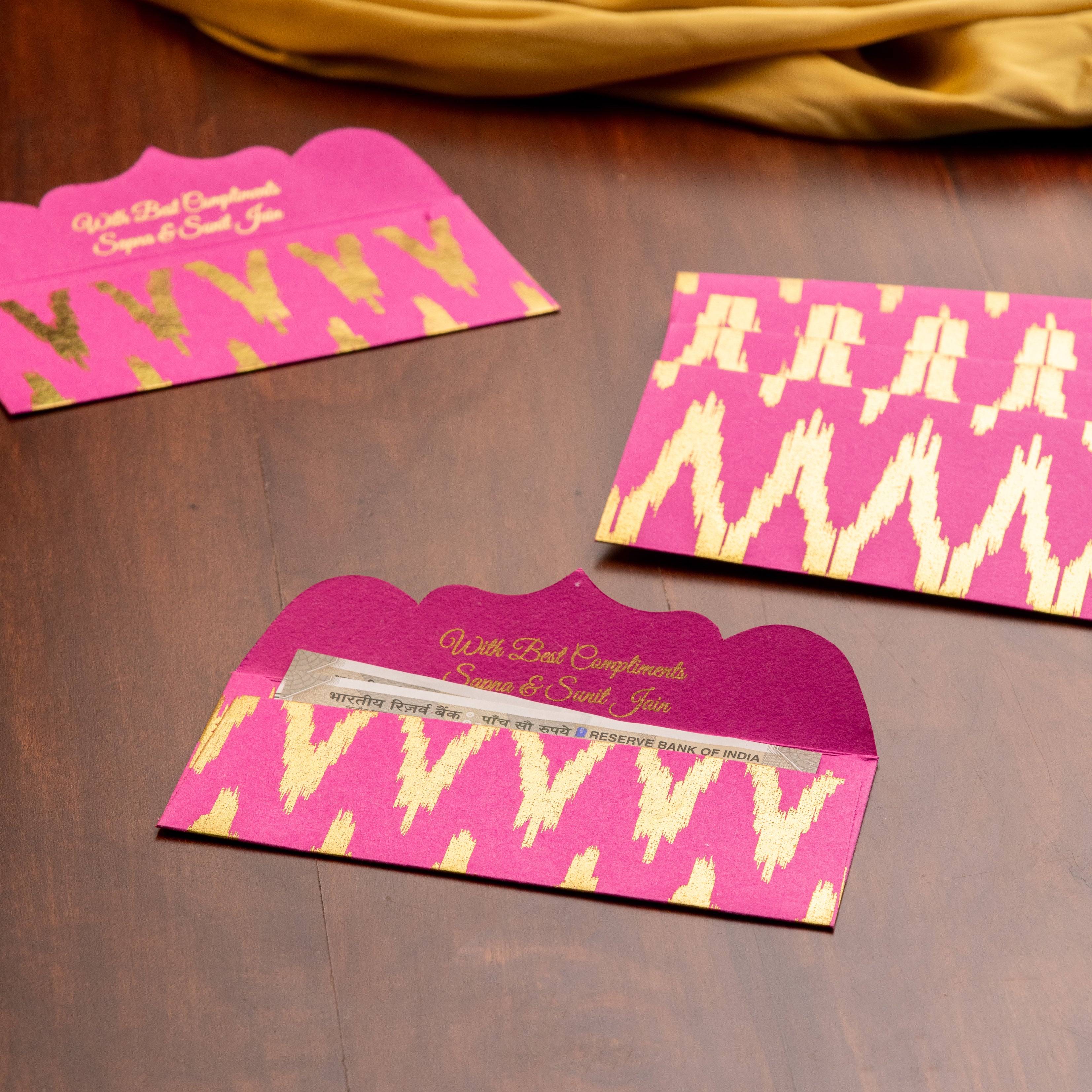 Ikat Pink Money Envelope