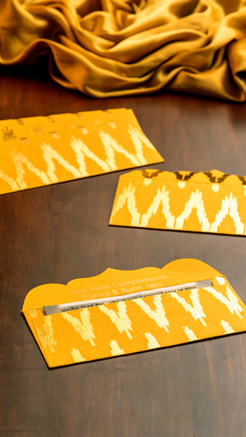 Ikat Yellow Money Envelope (Set of 10) thumbnail 2