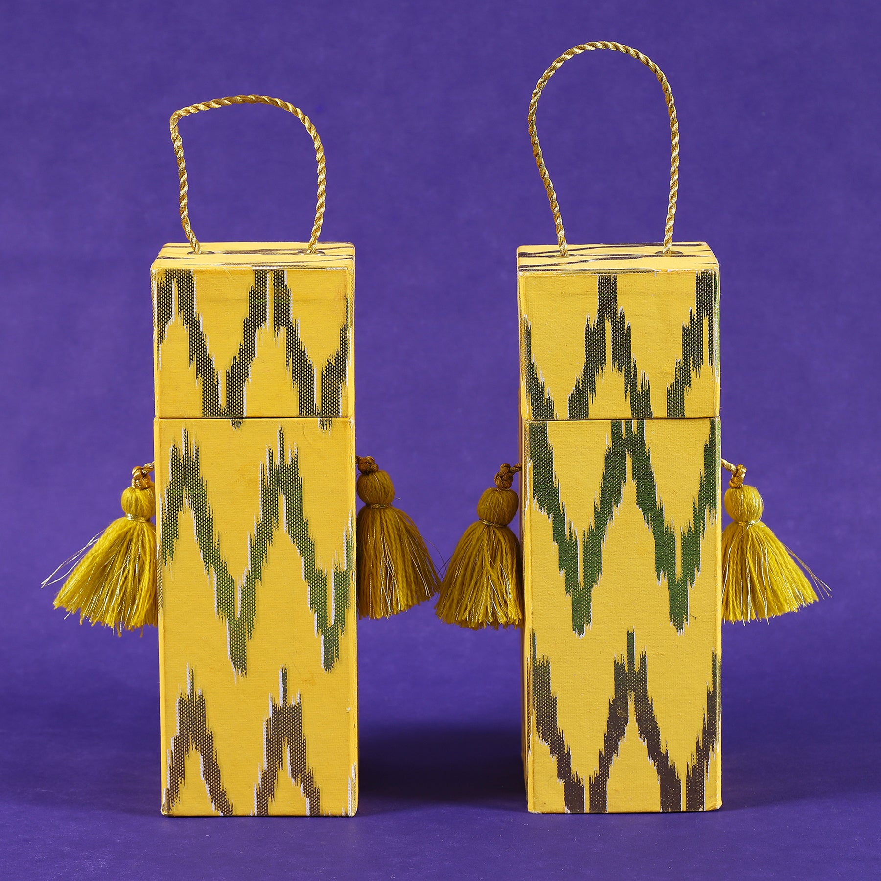 Ikat Bottle Gift Box (Set of 2)