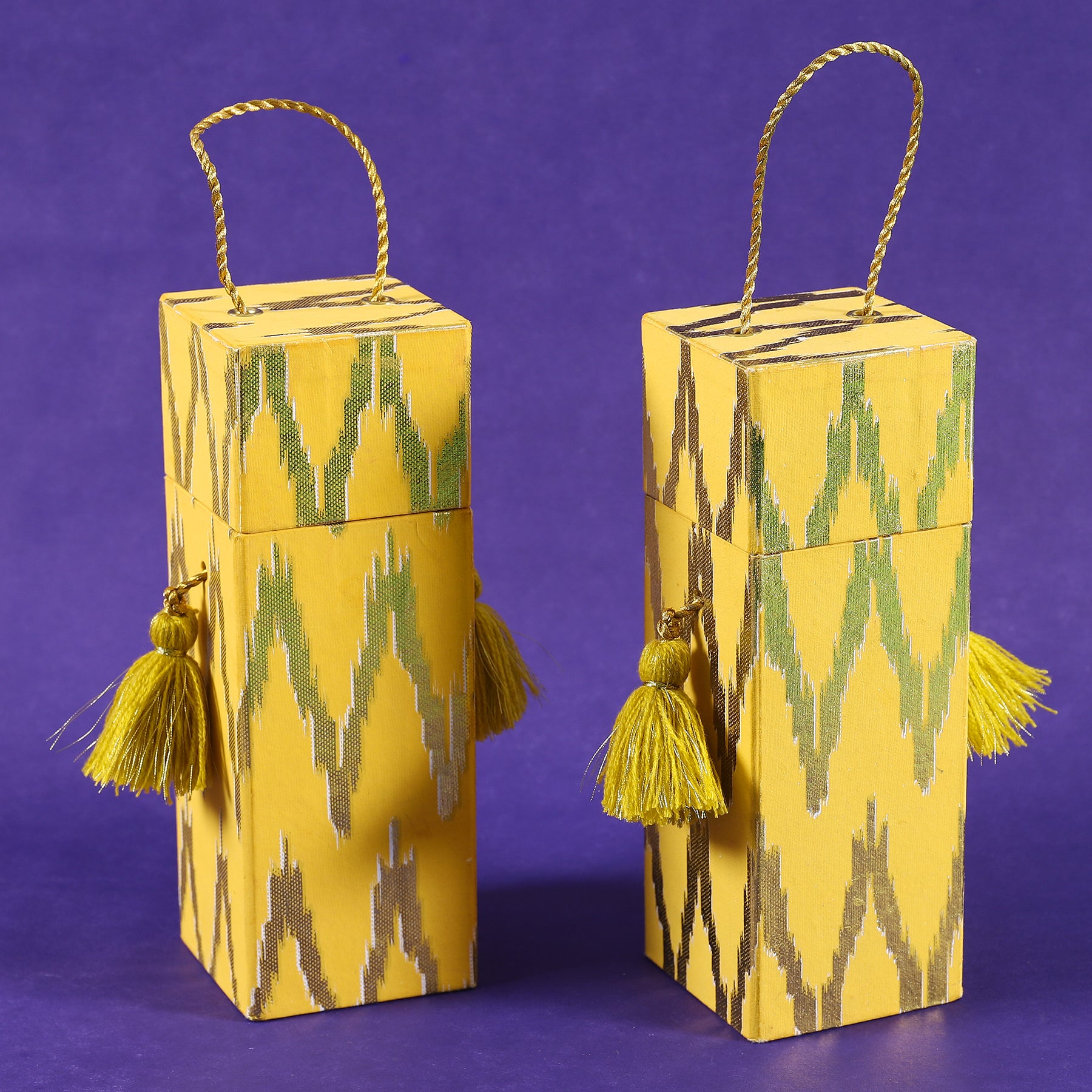 Ikat Bottle Gift Box (Set of 2)