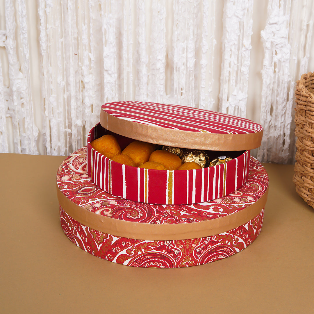 Pashmina Round Gift Box (Set of 2)
