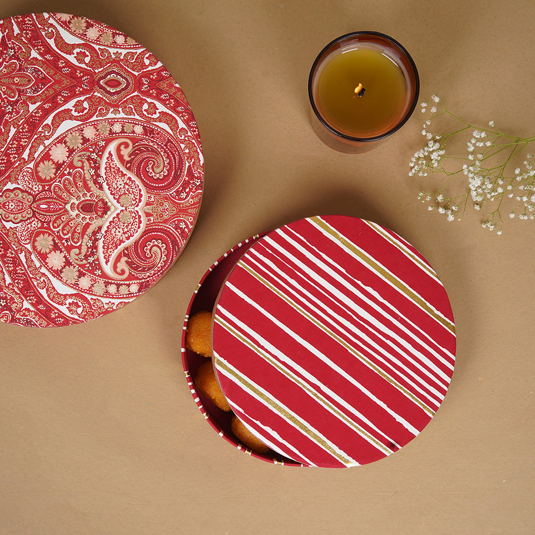 Pashmina Round Gift Box (Set of 2)