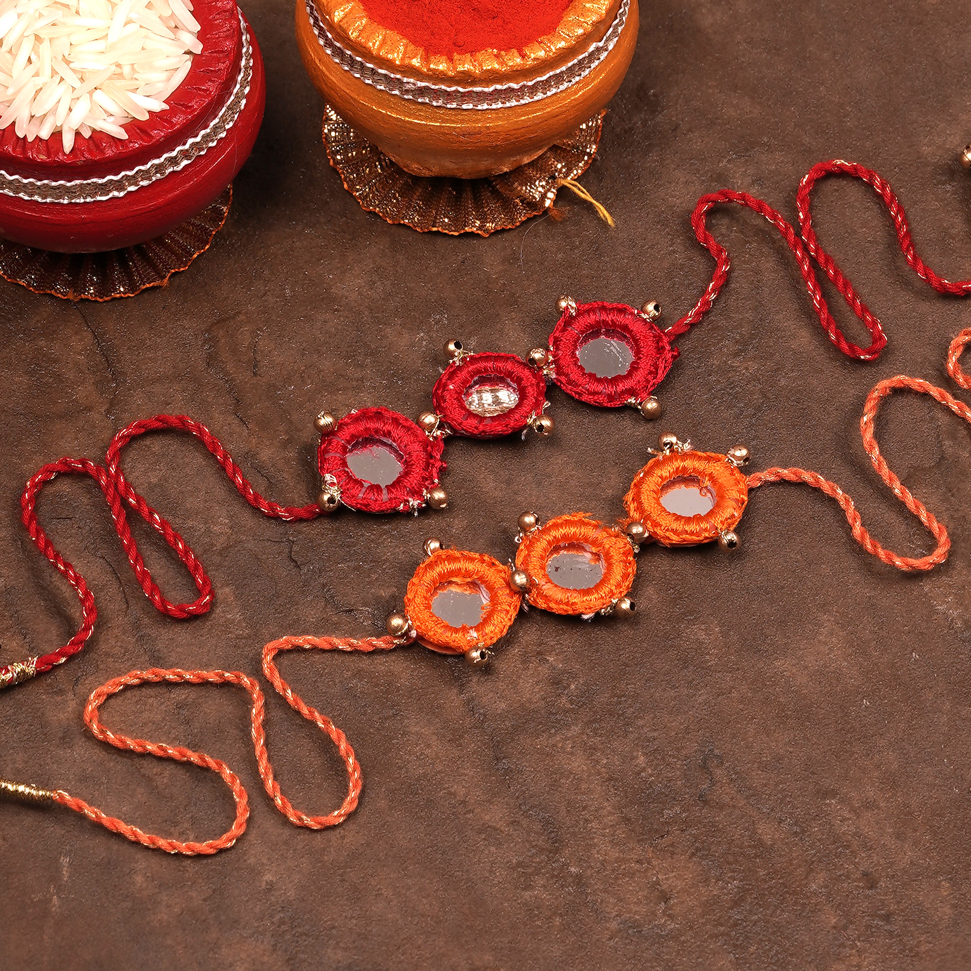 Mirror Rakhi (Set of 2)