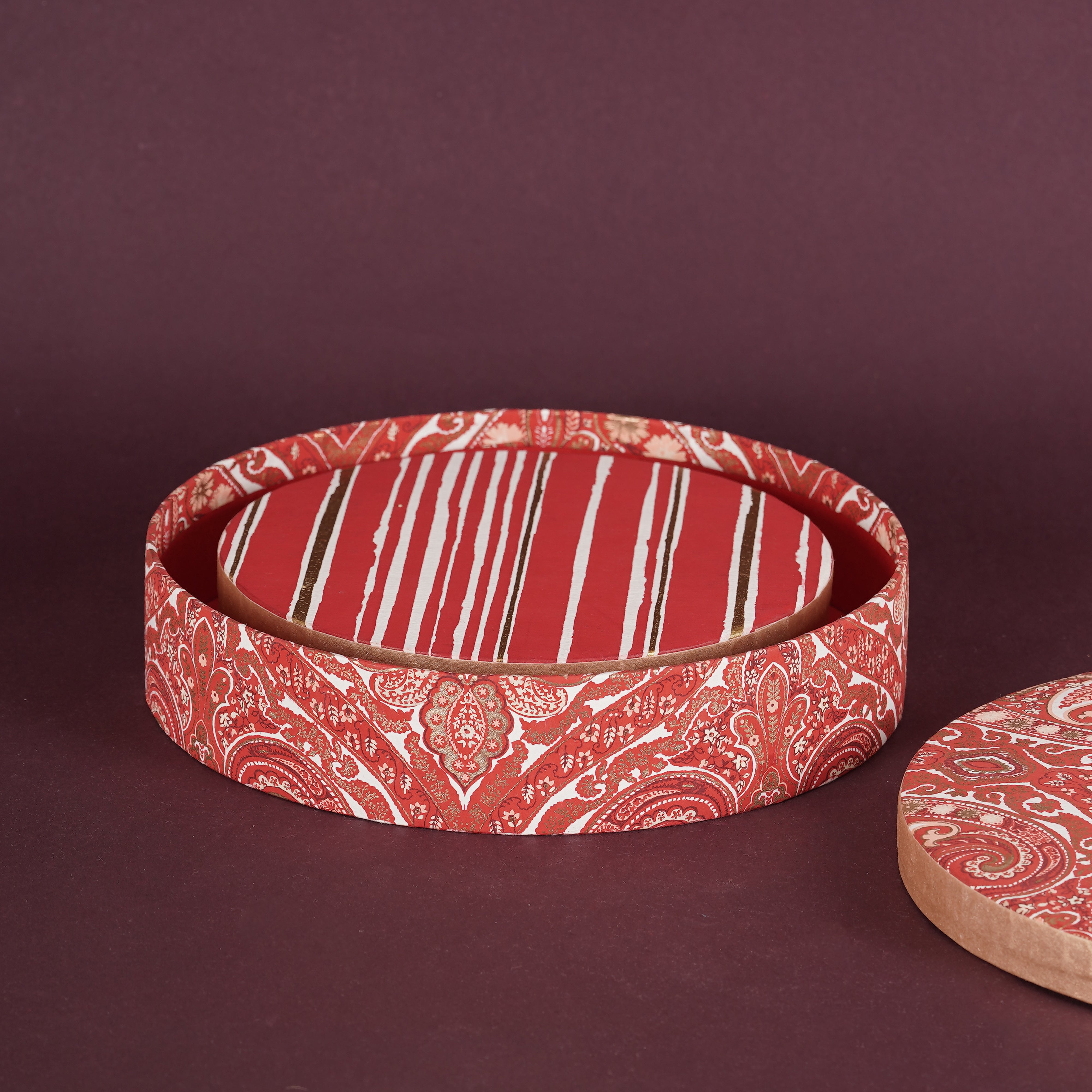 Pashmina Round Gift Box (Set of 2)