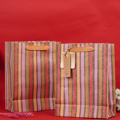 Jamavar Stripe Medium Gift Bag (Set of 3)