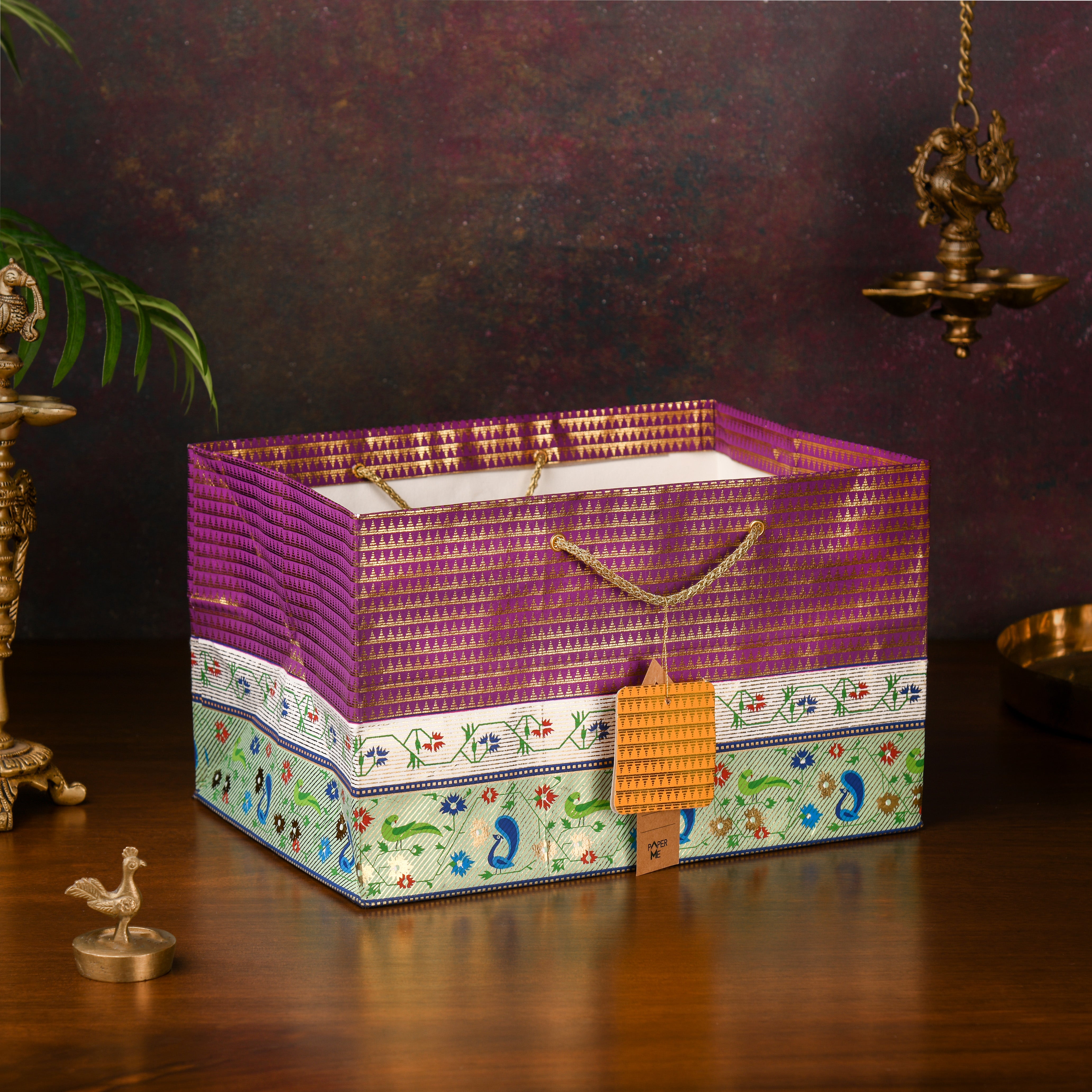 Paithani Large Broad Base Bag (Set Of 2)