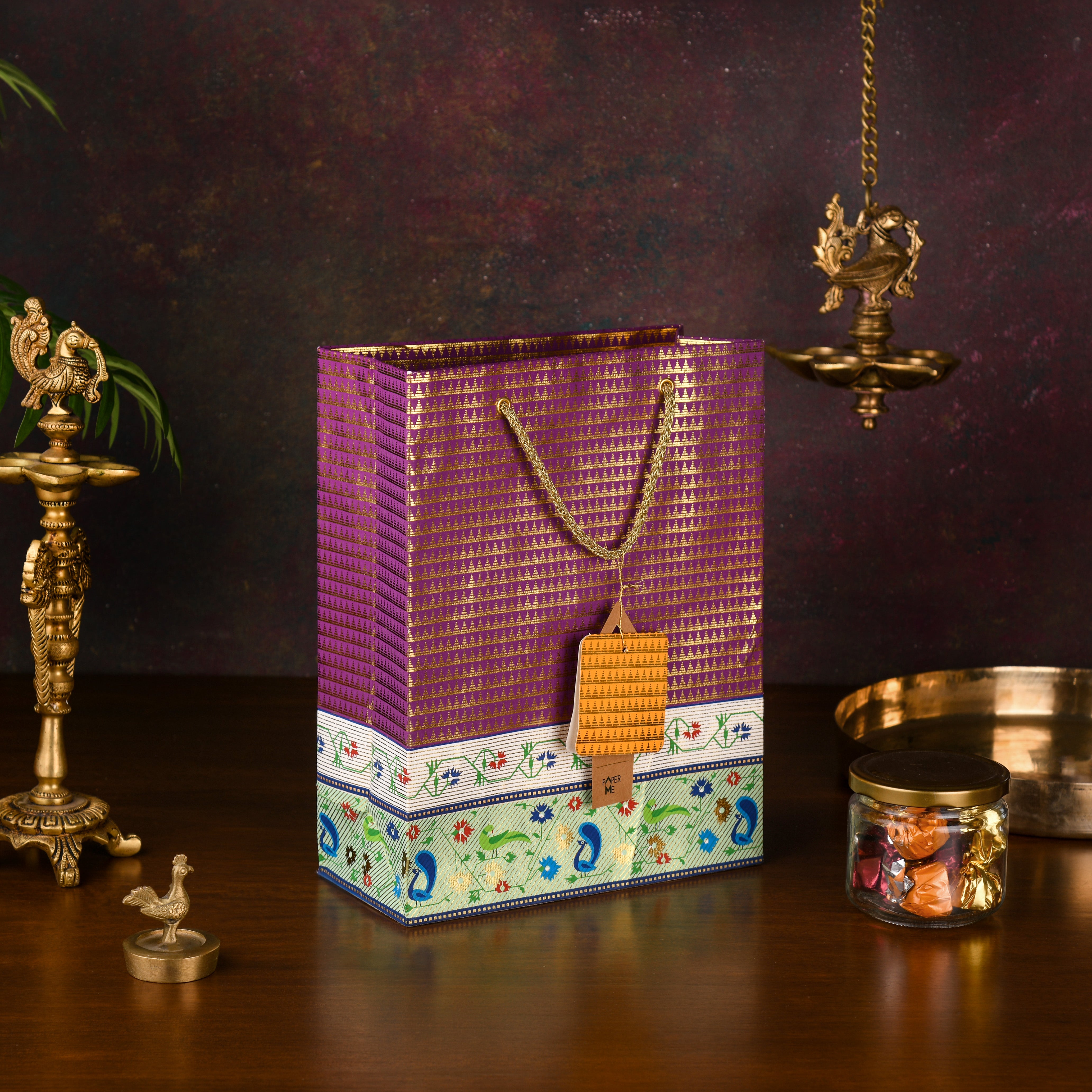 Paithani Medium Gift Bag (Set Of 3)