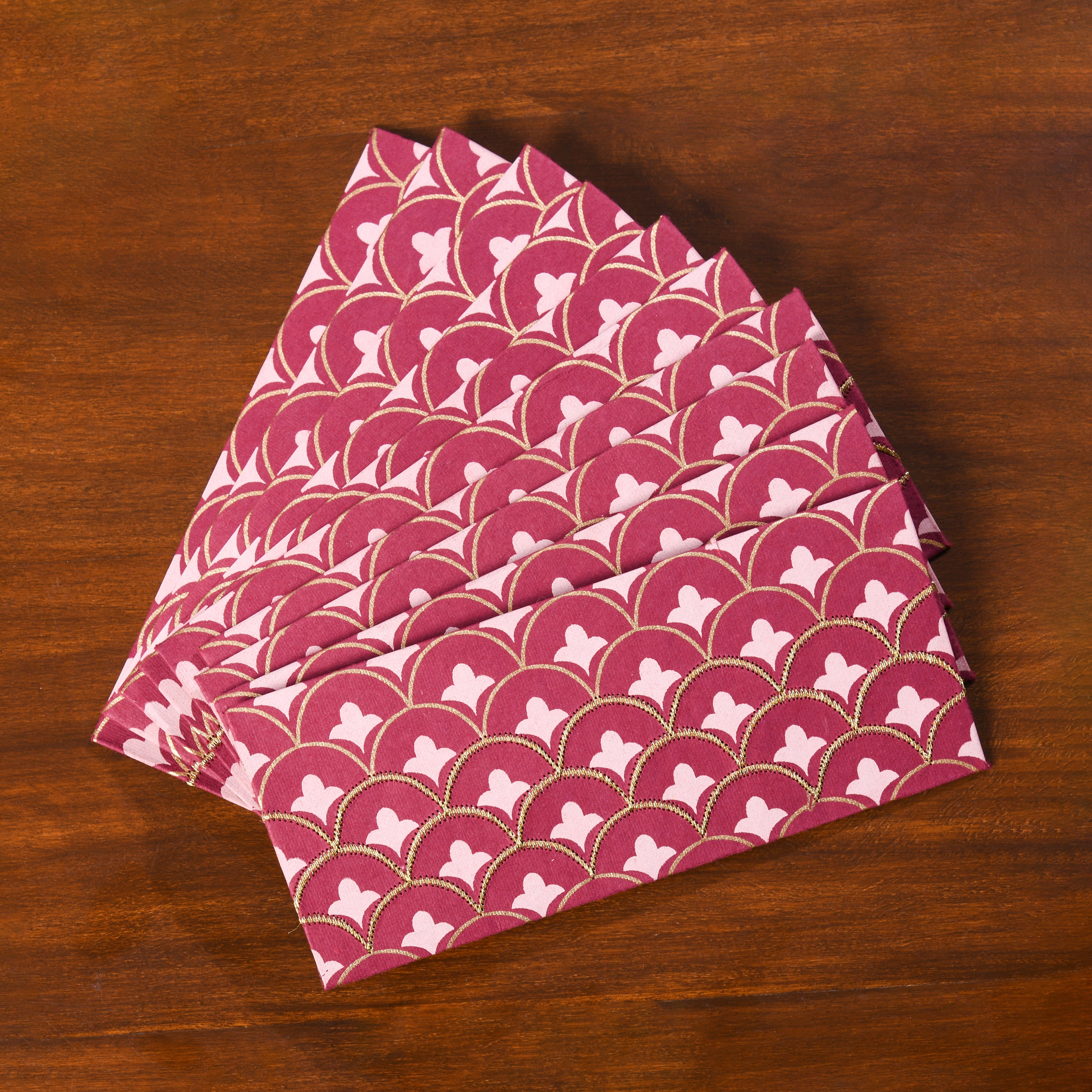 Scallop Embroidered Money Envelope (Set of 10)