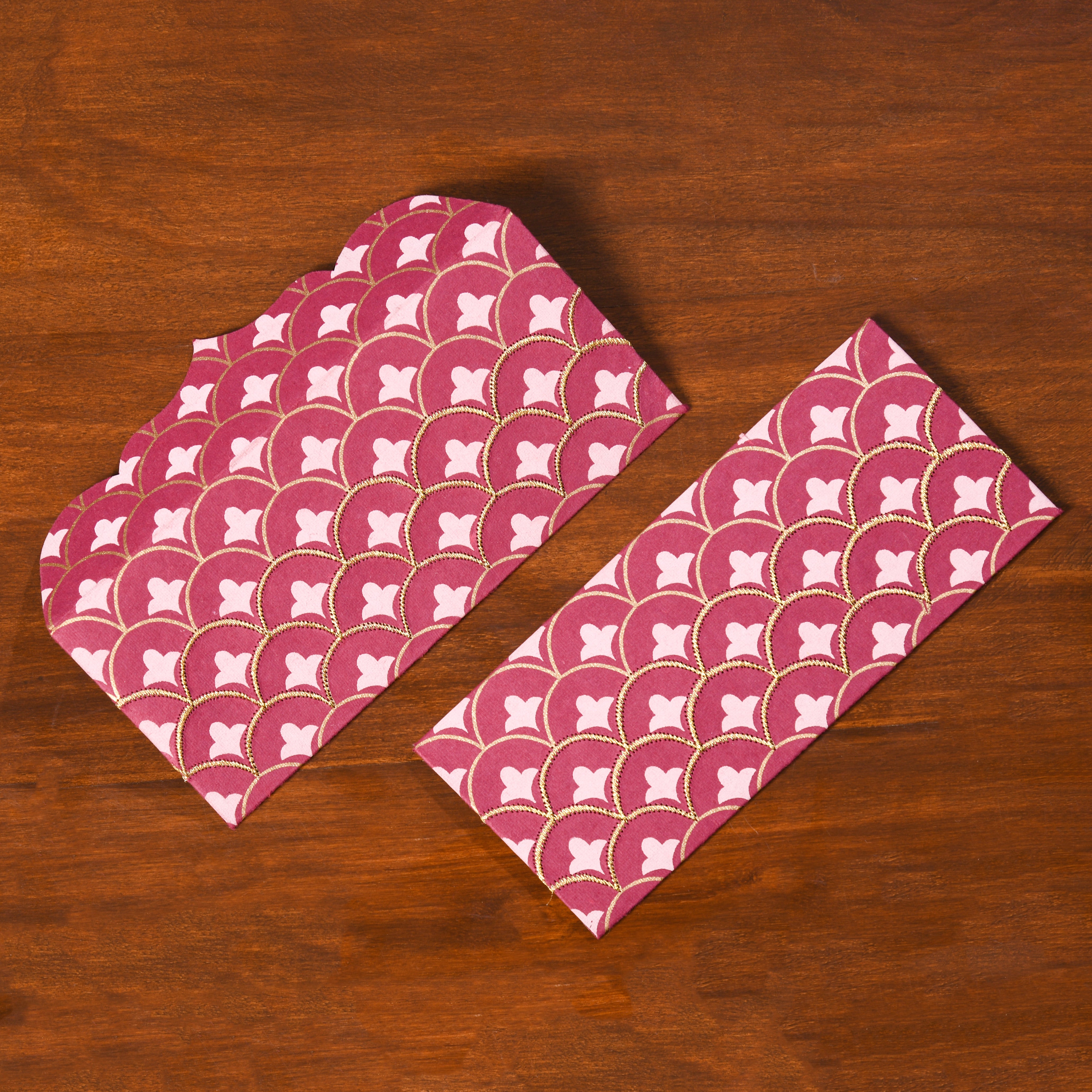 Scallop Embroidered Money Envelope (Set of 10)