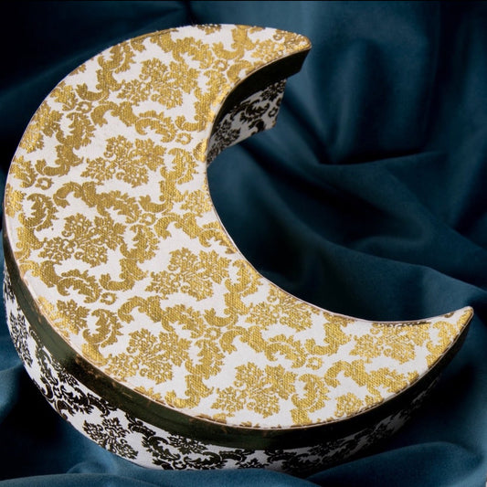 Damask Moon Shaped Box