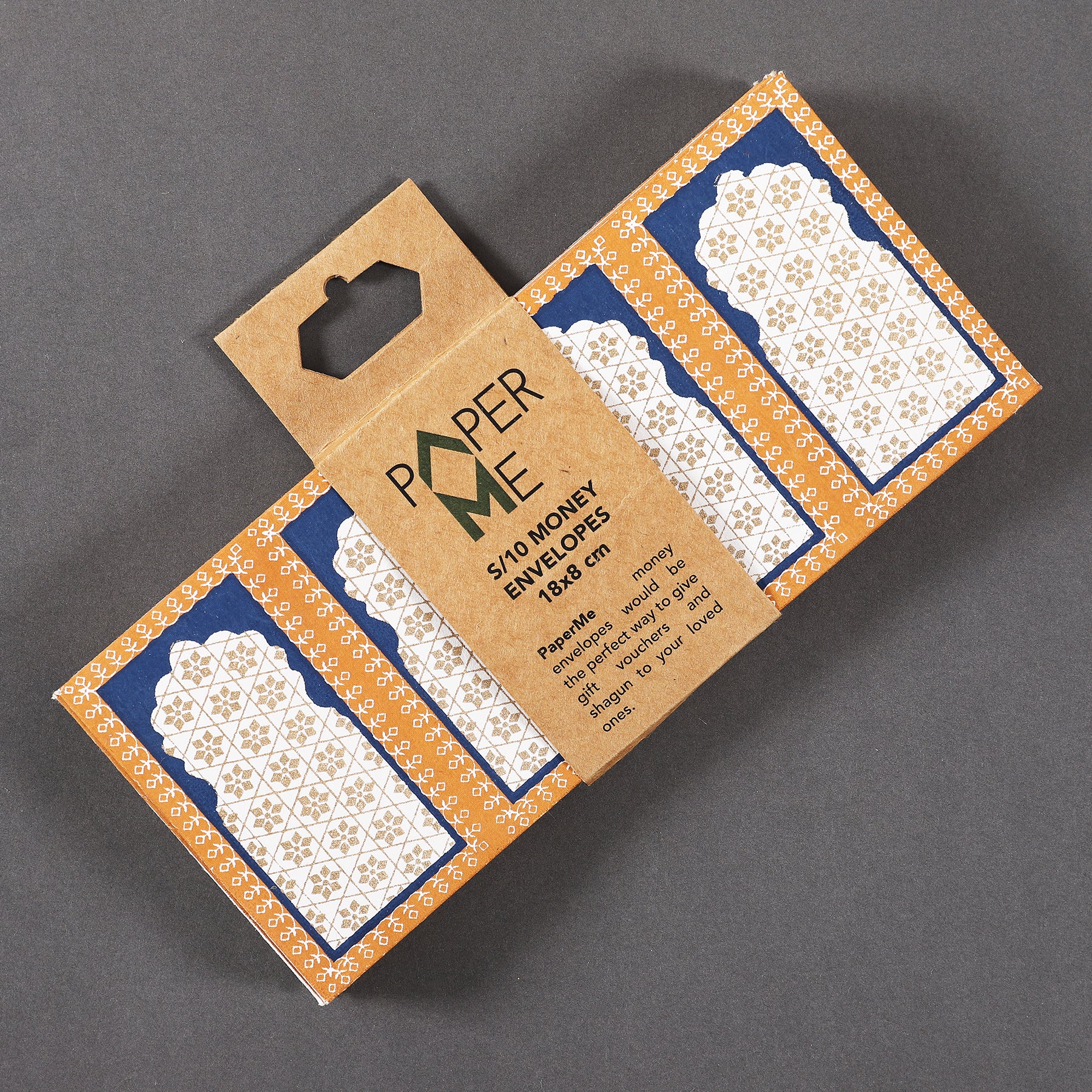 Jharokha Blue Money Envelope (Set of 10)