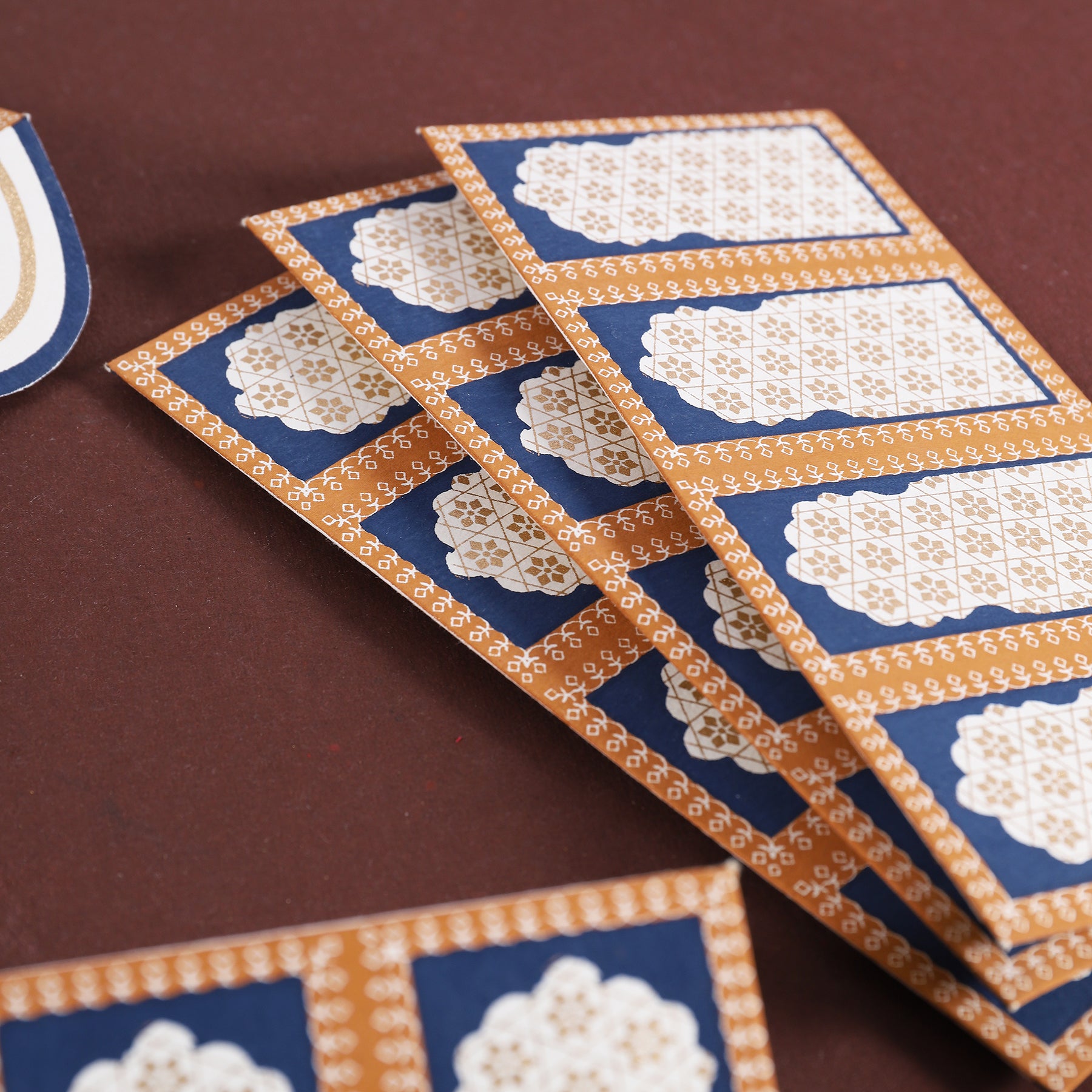 Jharokha Blue Money Envelope (Set of 10)