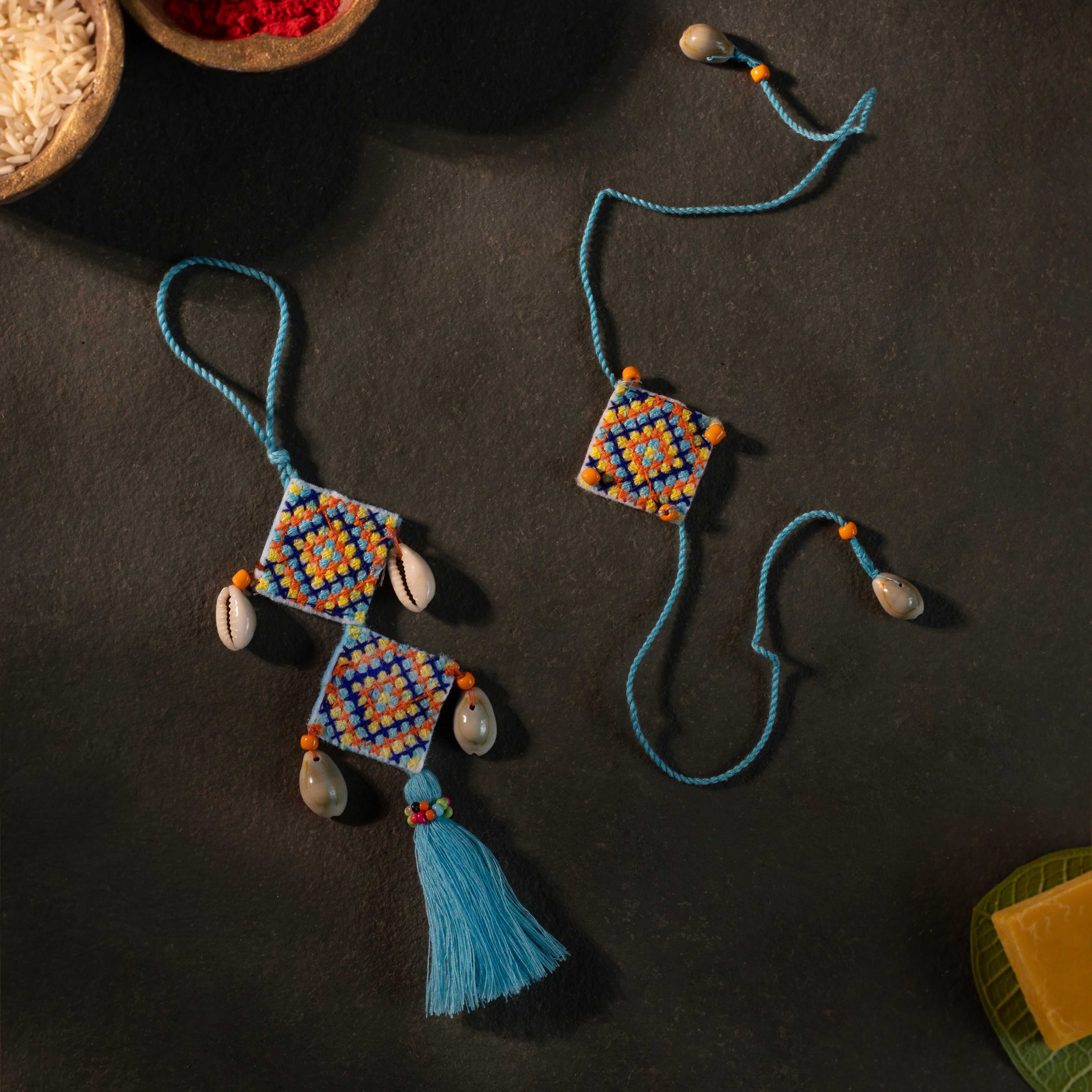 Cross Knot Rakhi & Lumba