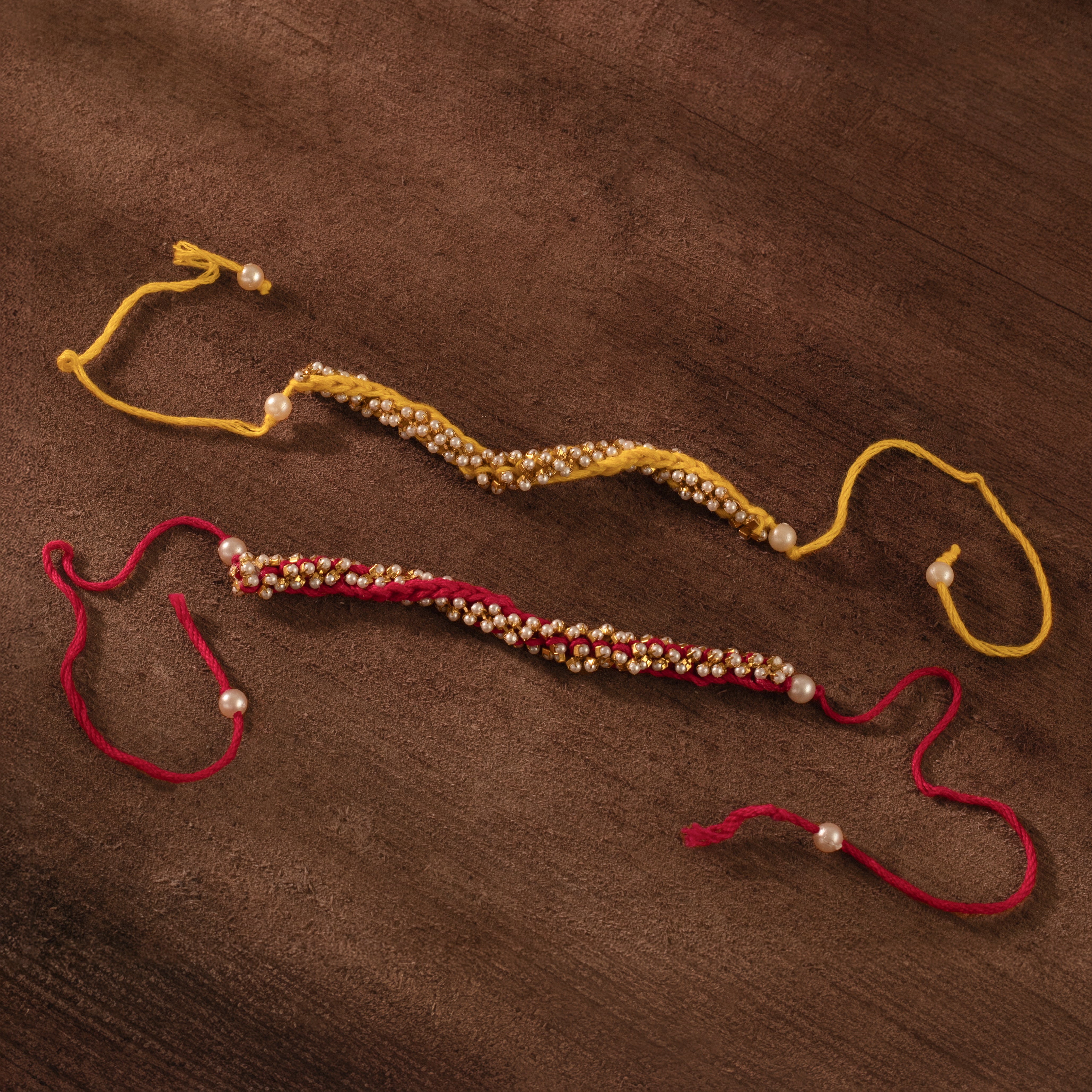 Crochet Pearl Rakhi (Set of 2)