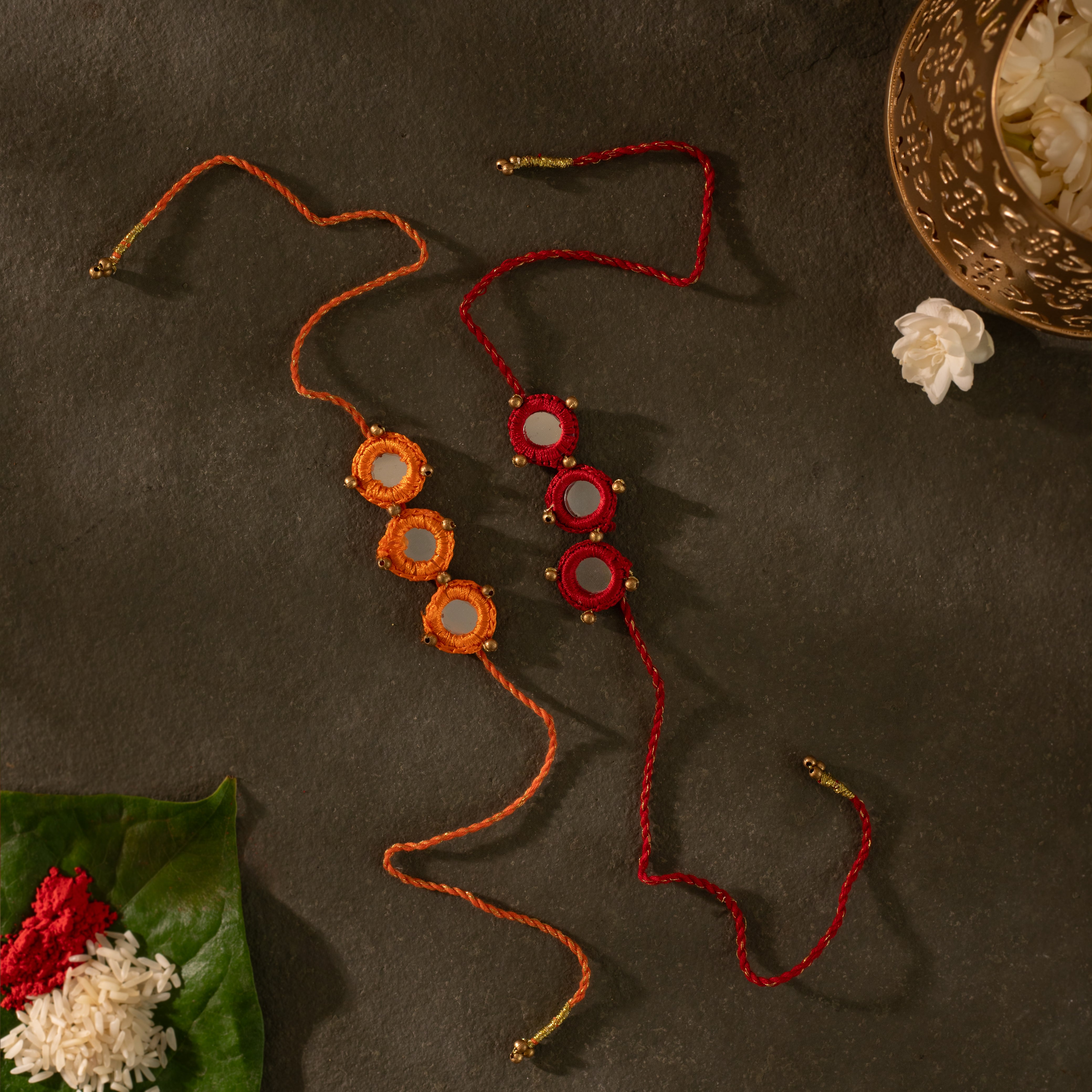 Mirror Rakhi (Set of 2)