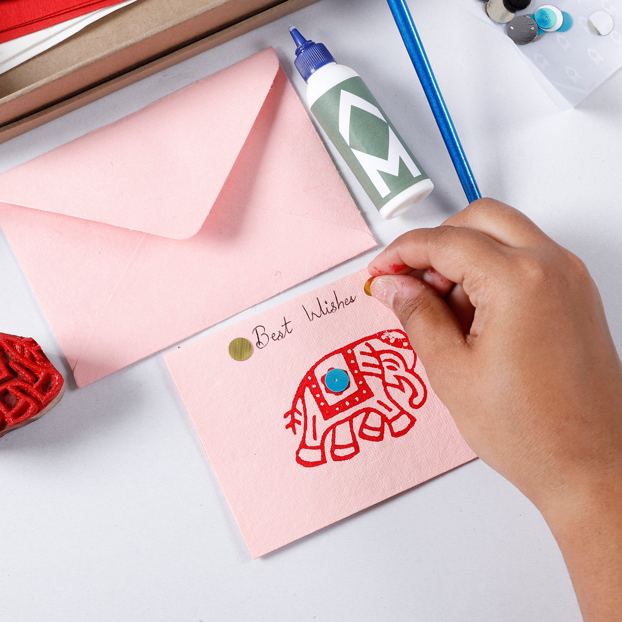 DIY Block Printing Kit for Notecards