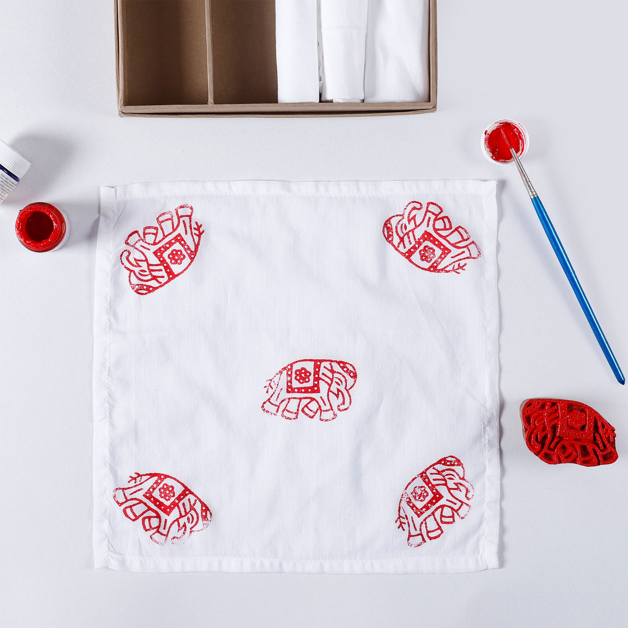 DIY Block Printing Kit for Napkins