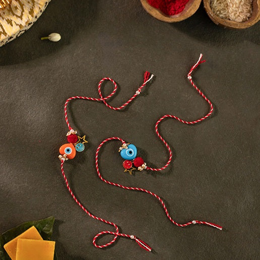 Candy Evil Eye Rakhi ( Set of 2 )